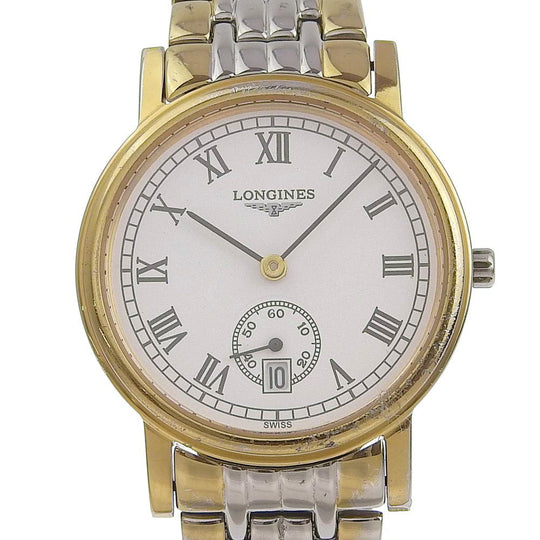 LONGINES Watches Quartz L4.7202 Stainless Steel , Plated Gold gold Plaisance White dial mens Used Authentic