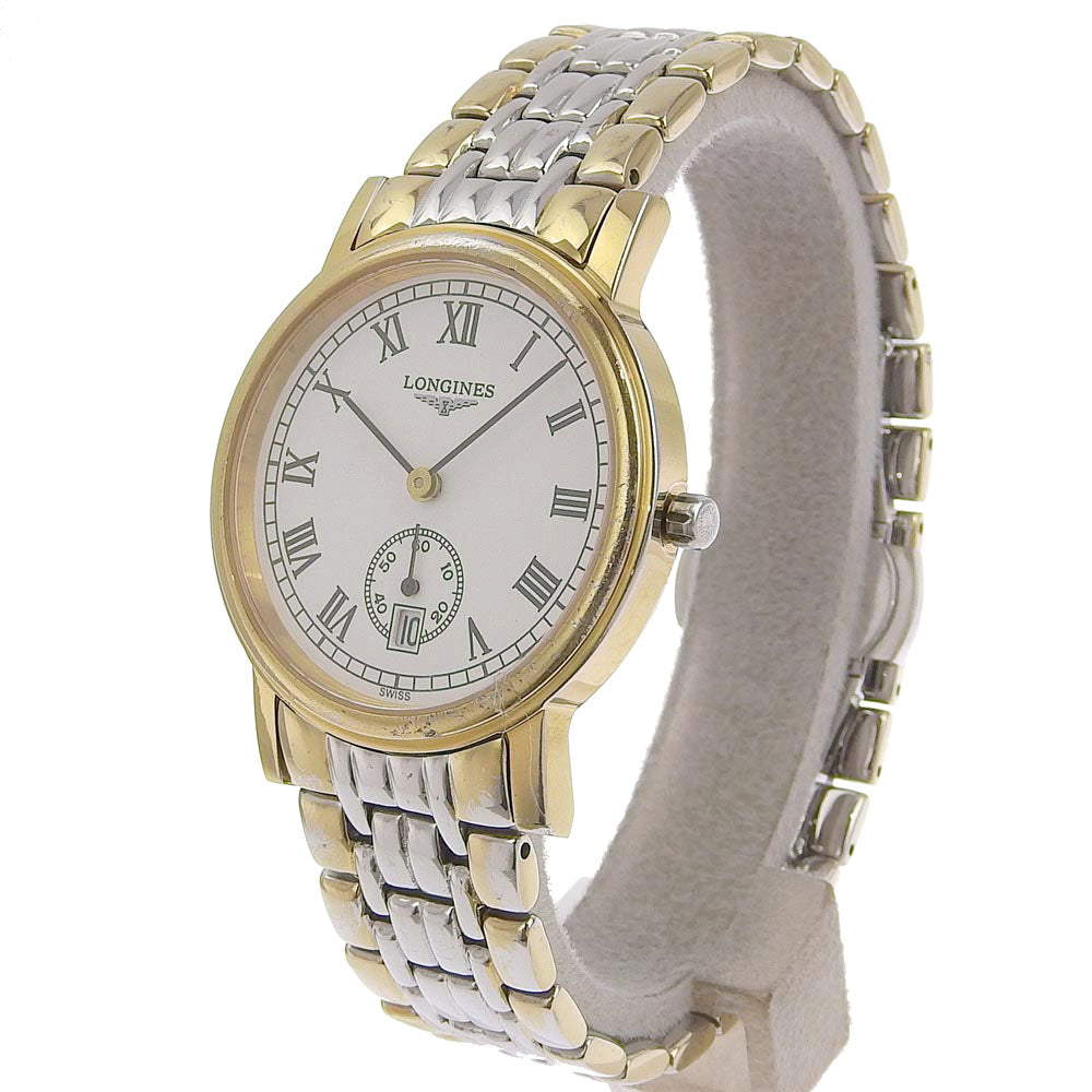 LONGINES Watches Quartz L4.7202 Stainless Steel , Plated Gold gold Plaisance White dial mens Used Authentic