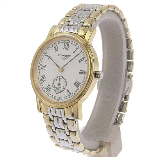 LONGINES Watches Quartz L4.7202 Stainless Steel , Plated Gold gold Plaisance White dial mens Used Authentic