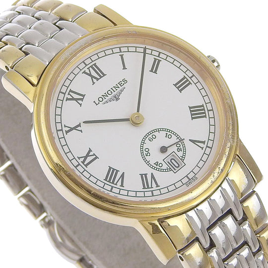 LONGINES Watches Quartz L4.7202 Stainless Steel , Plated Gold gold Plaisance White dial mens Used Authentic