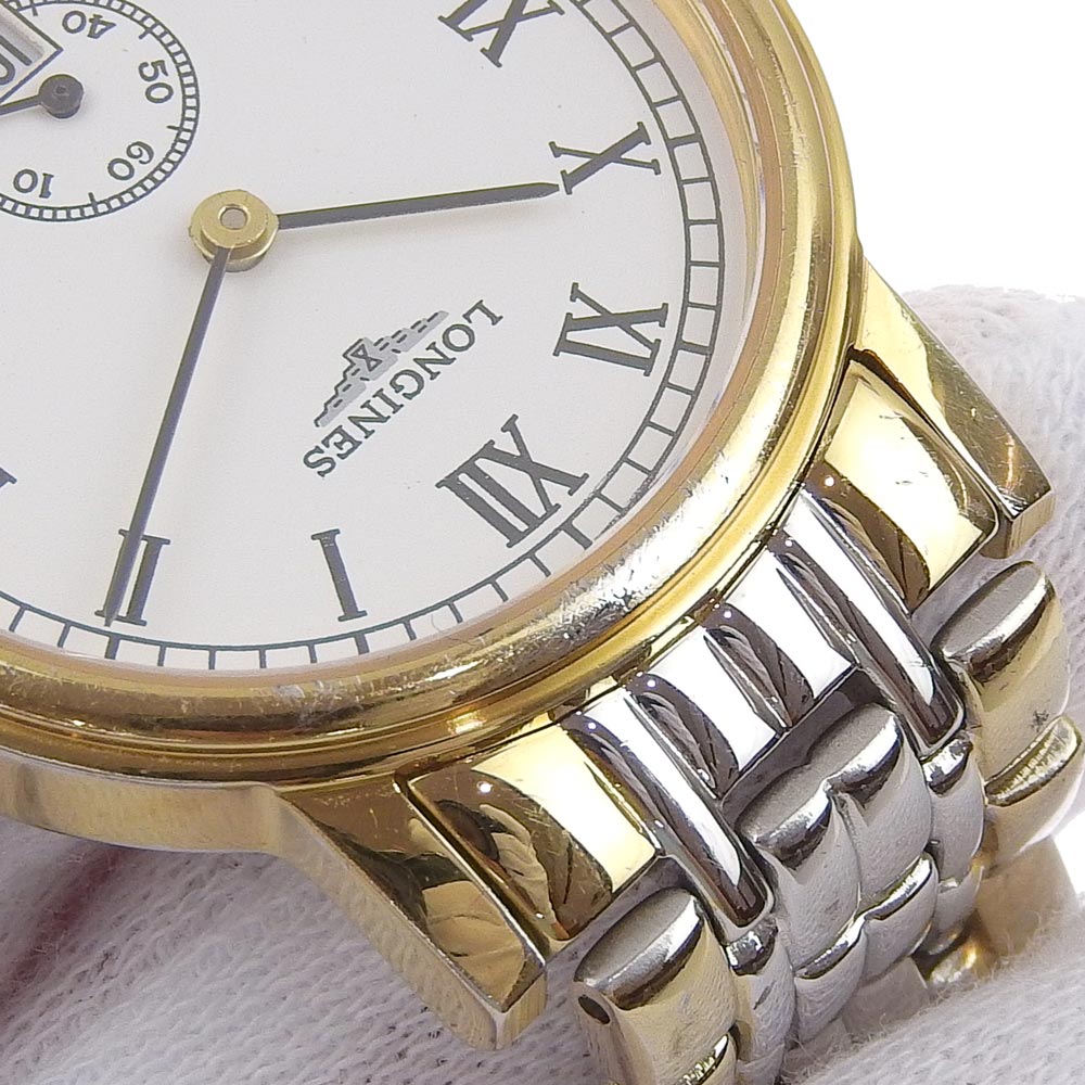 LONGINES Watches Quartz L4.7202 Stainless Steel , Plated Gold gold Plaisance White dial mens Used Authentic