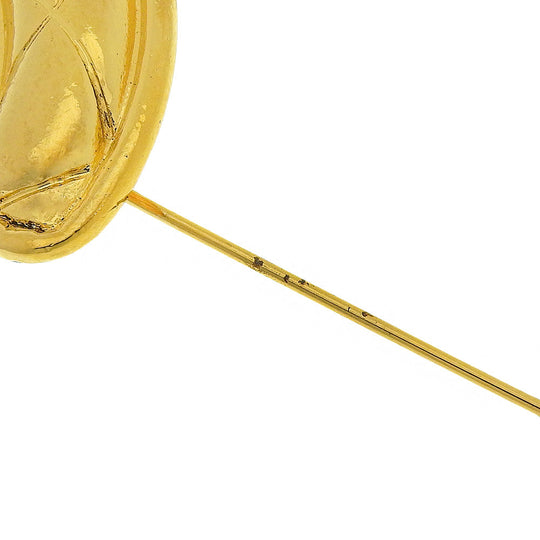 CHANEL Brooch Plated Gold gold vintage Matrasse COCO Mark Women Used Authentic