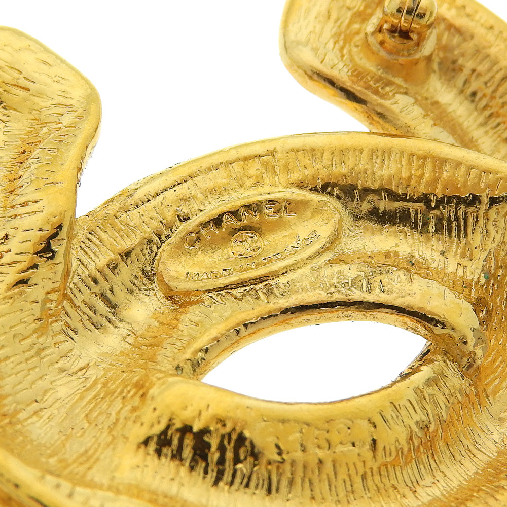 CHANEL Brooch Plated Gold gold vintage Matrasse COCO Mark Women Used Authentic