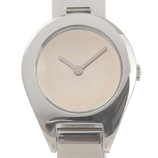 GUCCI Watches Quartz 6700L Stainless Steel Silver black dial Women Used Authentic