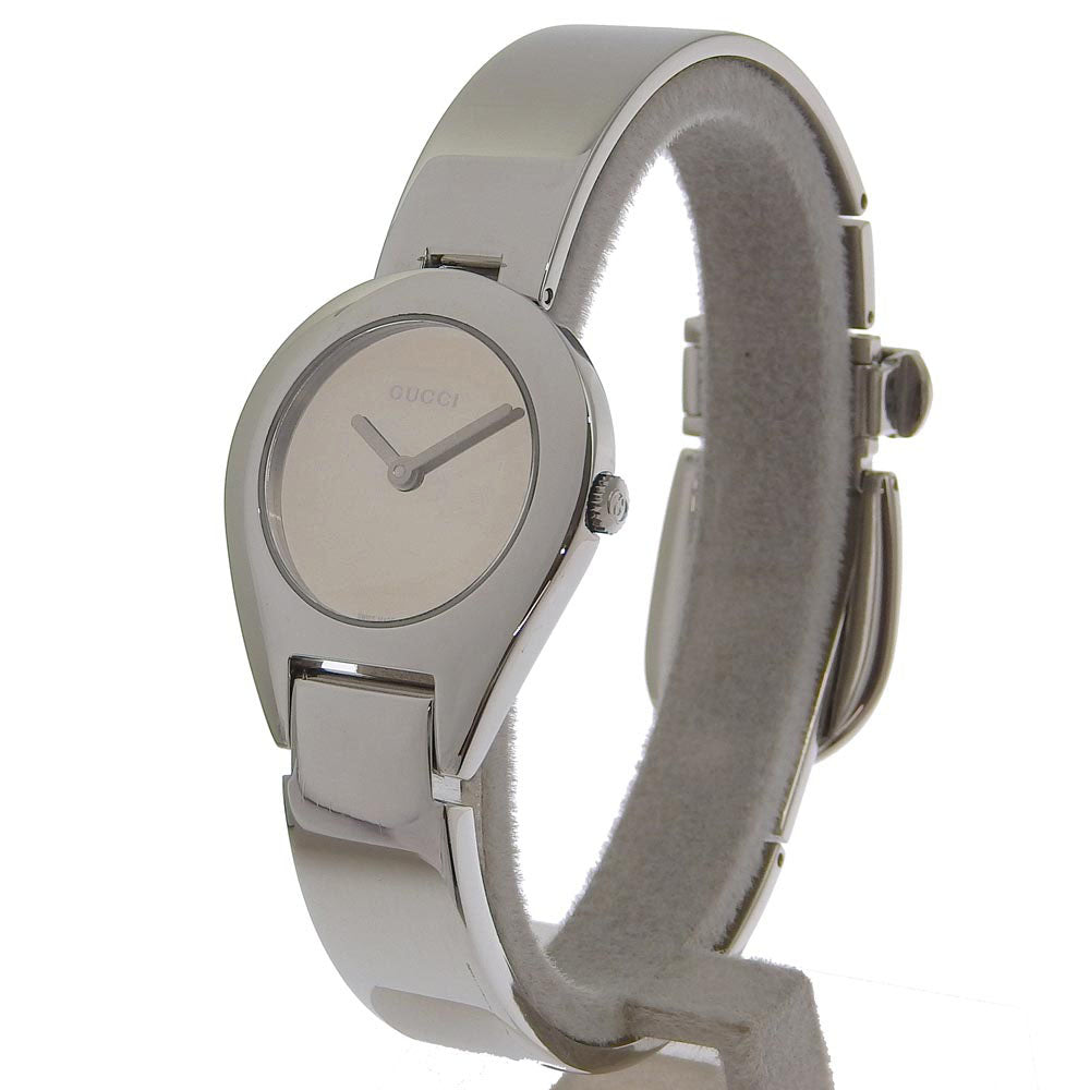 GUCCI Watches Quartz 6700L Stainless Steel Silver black dial Women Used Authentic