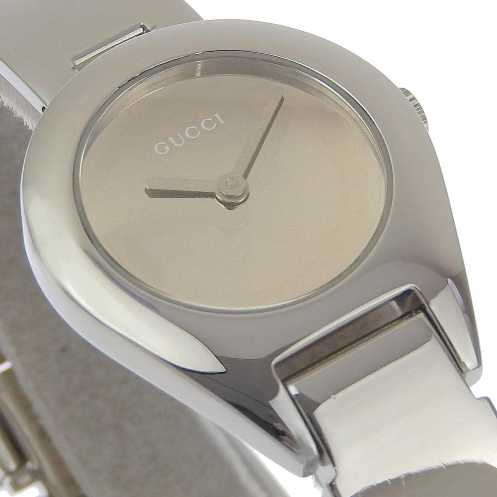 GUCCI Watches Quartz 6700L Stainless Steel Silver black dial Women Used Authentic