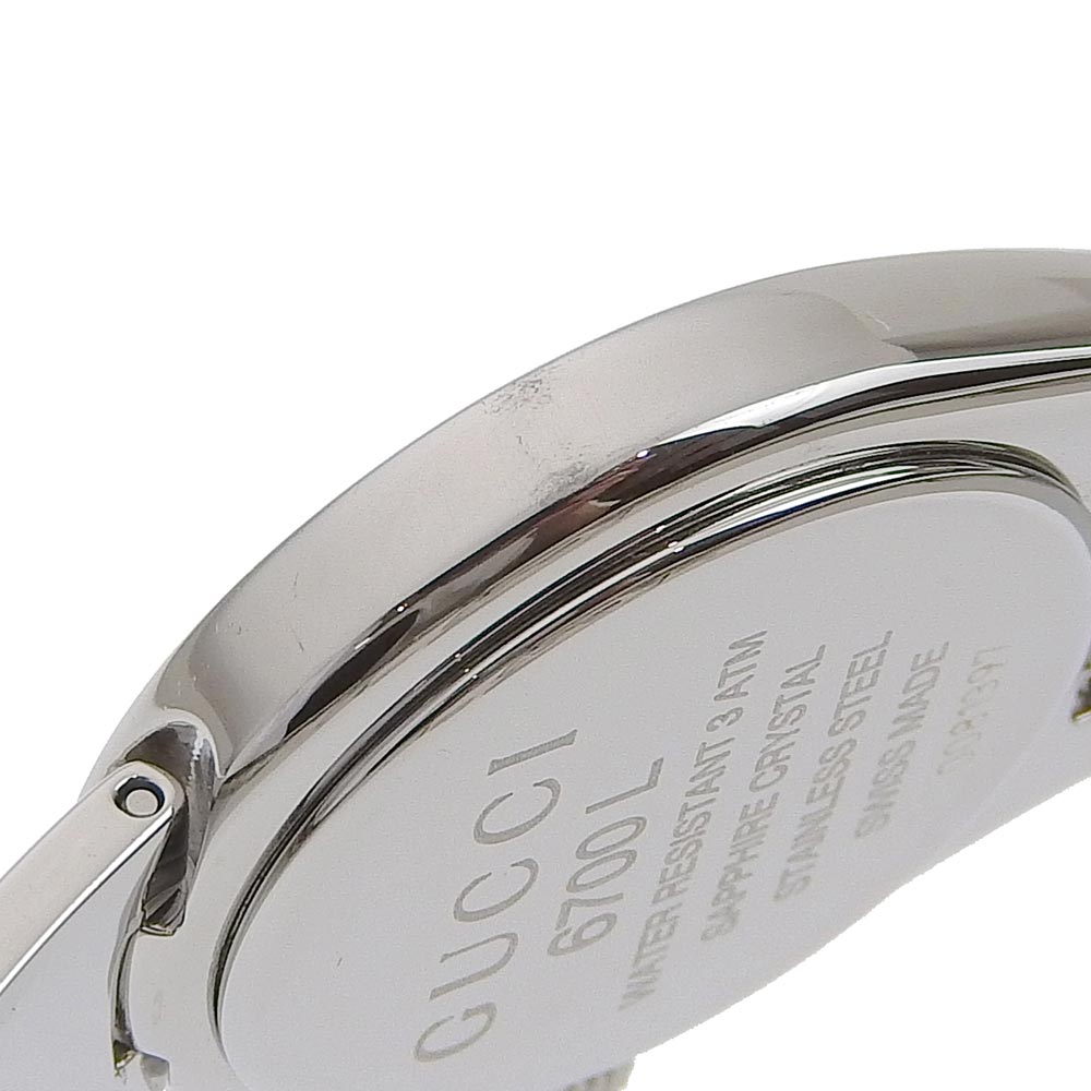 GUCCI Watches Quartz 6700L Stainless Steel Silver black dial Women Used Authentic