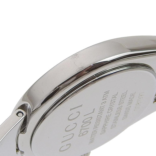 GUCCI Watches Quartz 6700L Stainless Steel Silver black dial Women Used Authentic