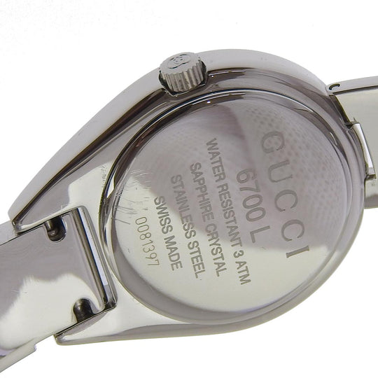 GUCCI Watches Quartz 6700L Stainless Steel Silver black dial Women Used Authentic