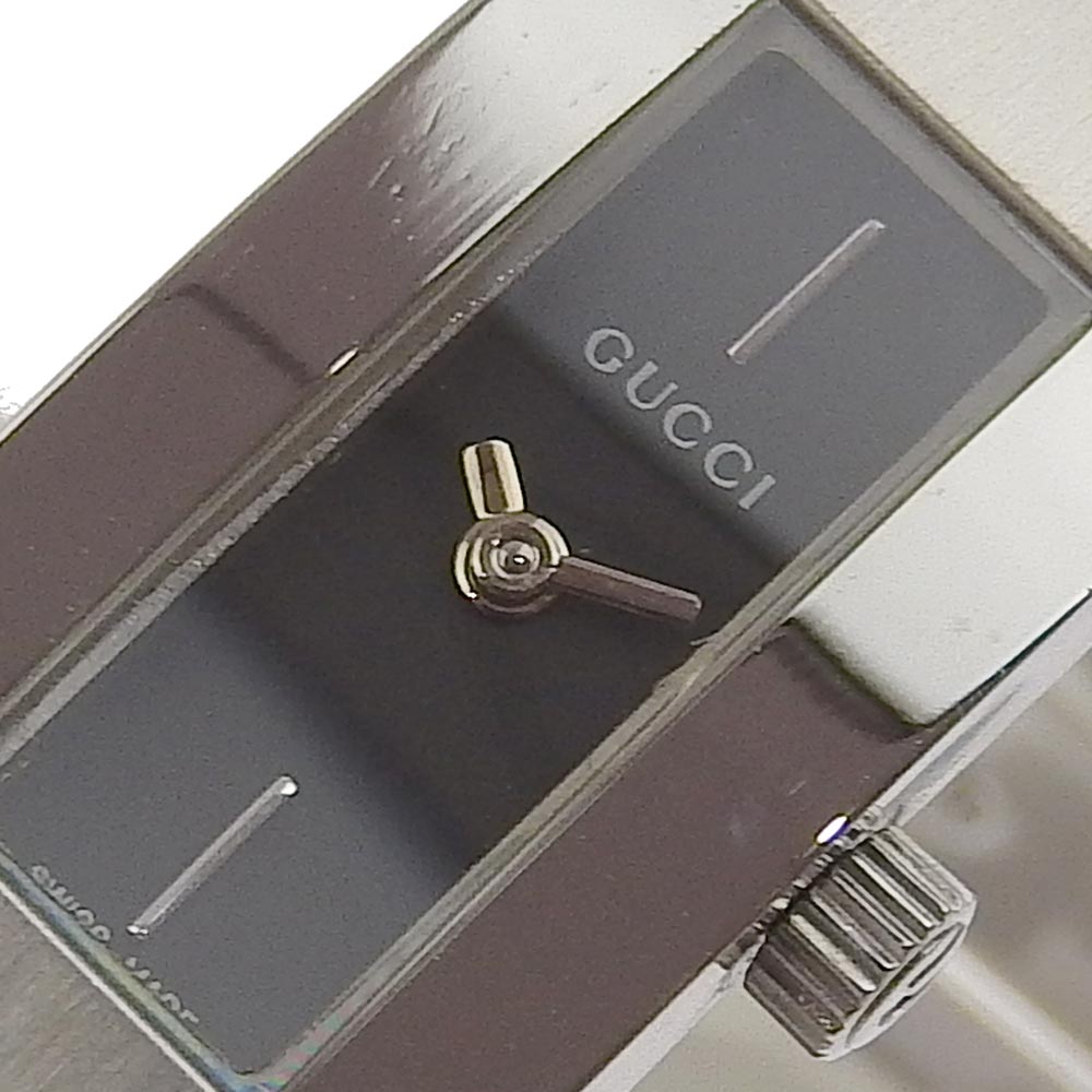 GUCCI Watches Quartz 3600M Stainless Steel Silver G logo black dial Women Used Authentic