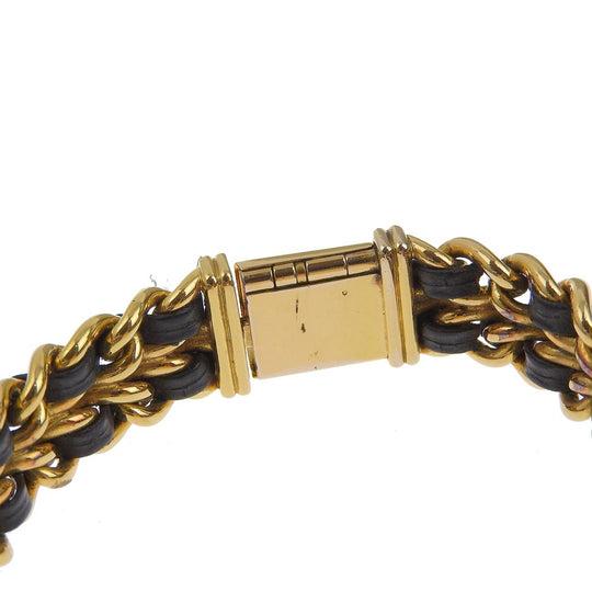 CHANEL Watches Quartz H0001 Plated Gold , Leather black Premiere L black dial Women Used Authentic