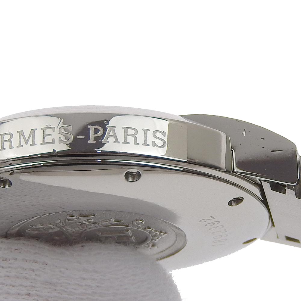 HERMES Watches Quartz NO1.710 Stainless Steel Silver Nomad White dial mens Used Authentic