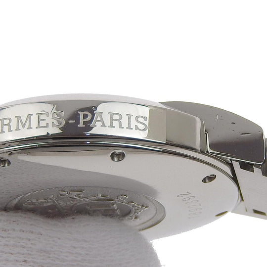 HERMES Watches Quartz NO1.710 Stainless Steel Silver Nomad White dial mens Used Authentic