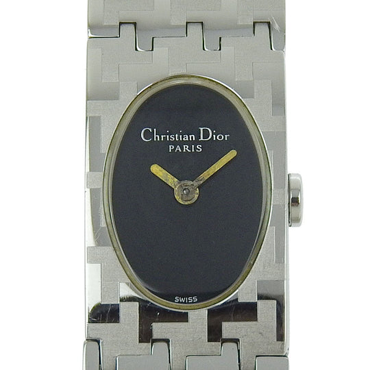 Christian Dior Watches Quartz D70-100 Stainless Steel Silver Miss Dior black dial Women Used Authentic