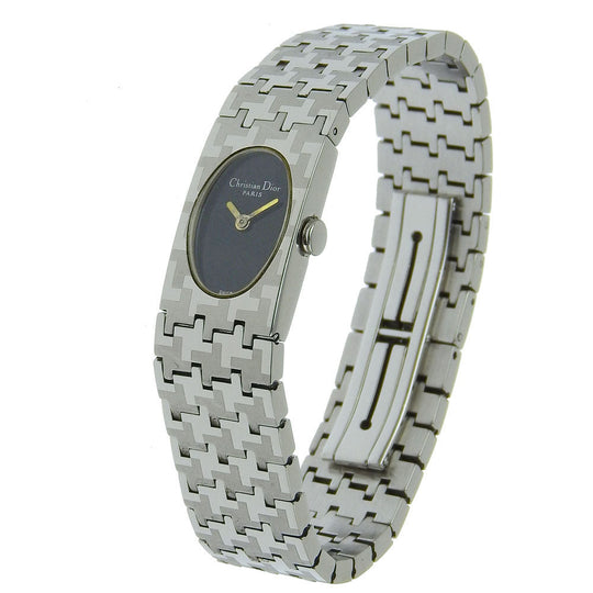 Christian Dior Watches Quartz D70-100 Stainless Steel Silver Miss Dior black dial Women Used Authentic