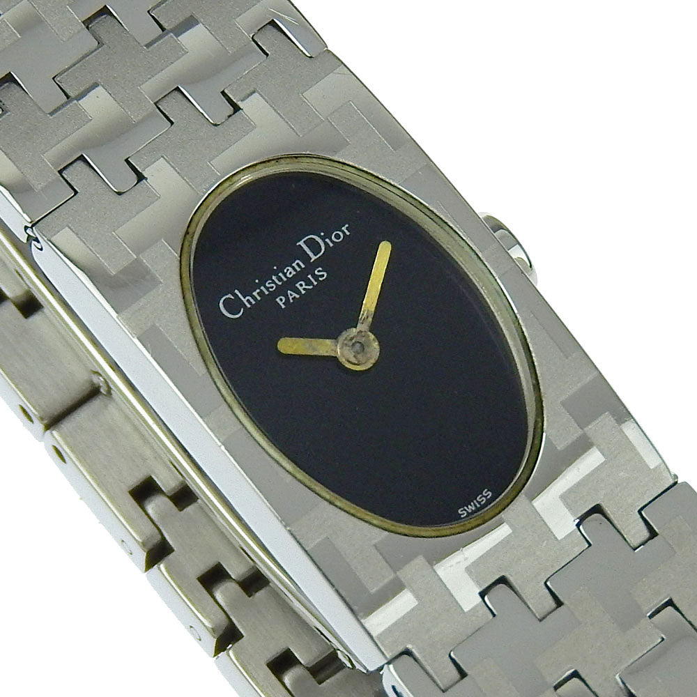 Christian Dior Watches Quartz D70-100 Stainless Steel Silver Miss Dior black dial Women Used Authentic