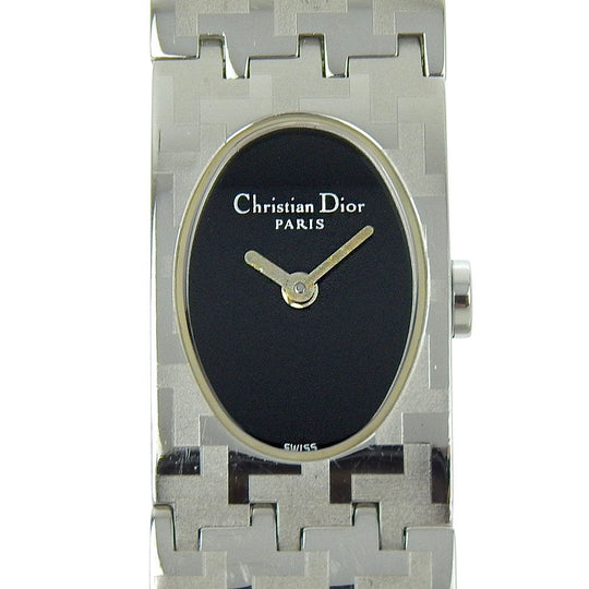 Christian Dior Watches Quartz D70-100 Stainless Steel Silver Miss Dior black dial Women Used Authentic