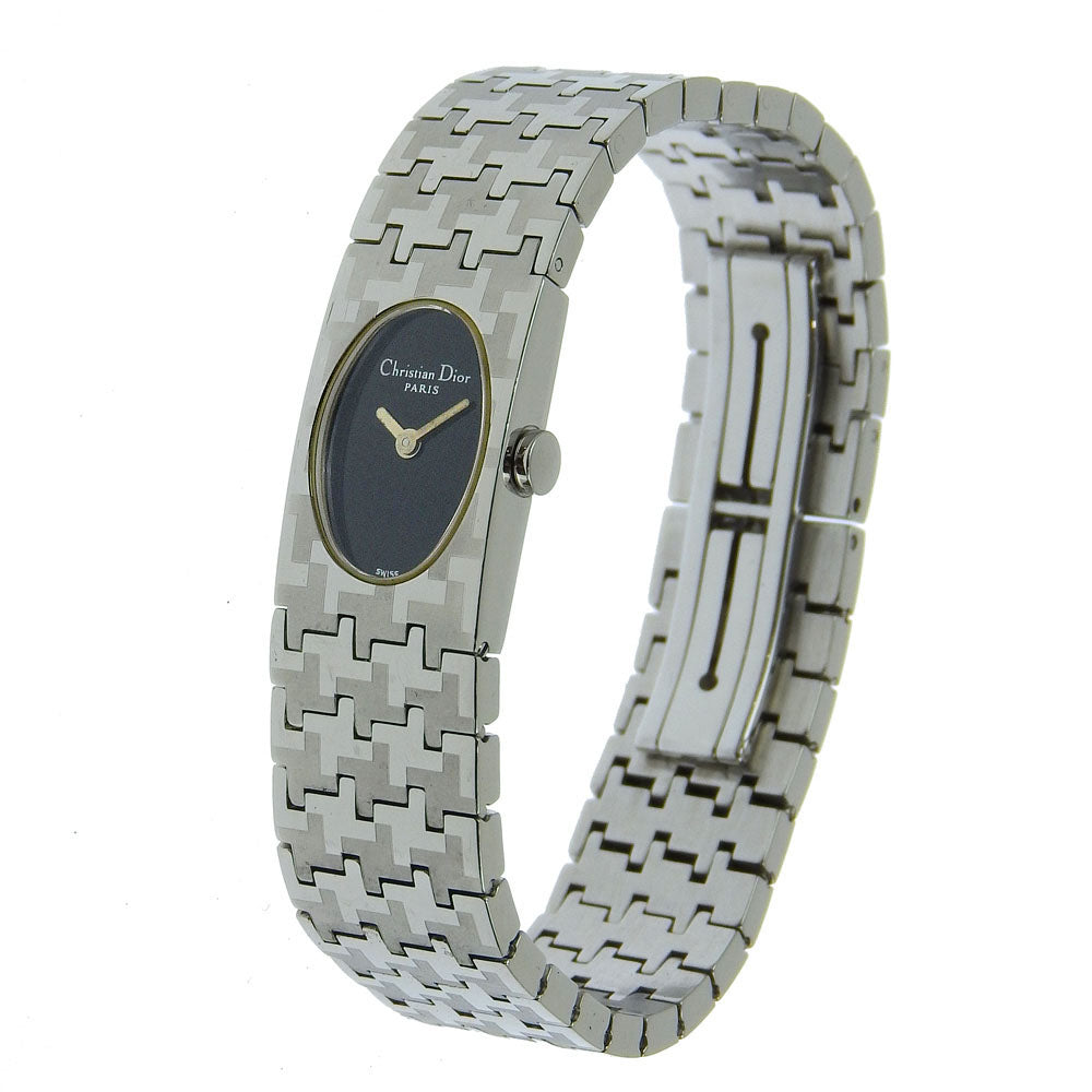 Christian Dior Watches Quartz D70-100 Stainless Steel Silver Miss Dior black dial Women Used Authentic