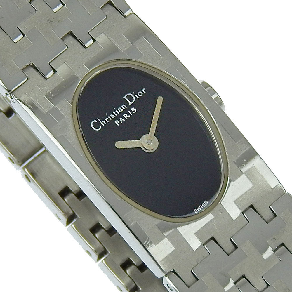 Christian Dior Watches Quartz D70-100 Stainless Steel Silver Miss Dior black dial Women Used Authentic