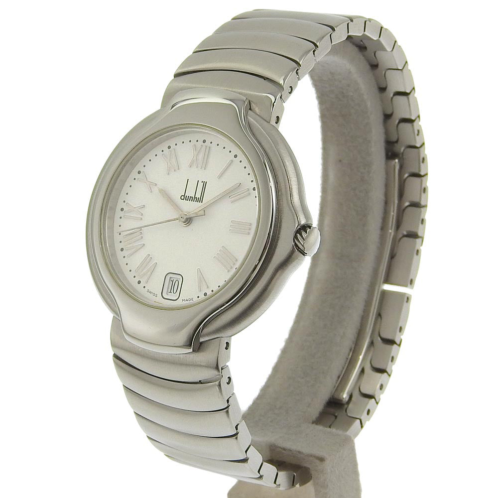 Dunhill Watches Quartz 8001 Stainless Steel Silver Millennium White dial mens Used Authentic