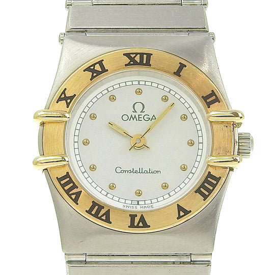 OMEGA Watches Quartz Stainless Steel Silver Constellation Mini White dial Women Used Authentic