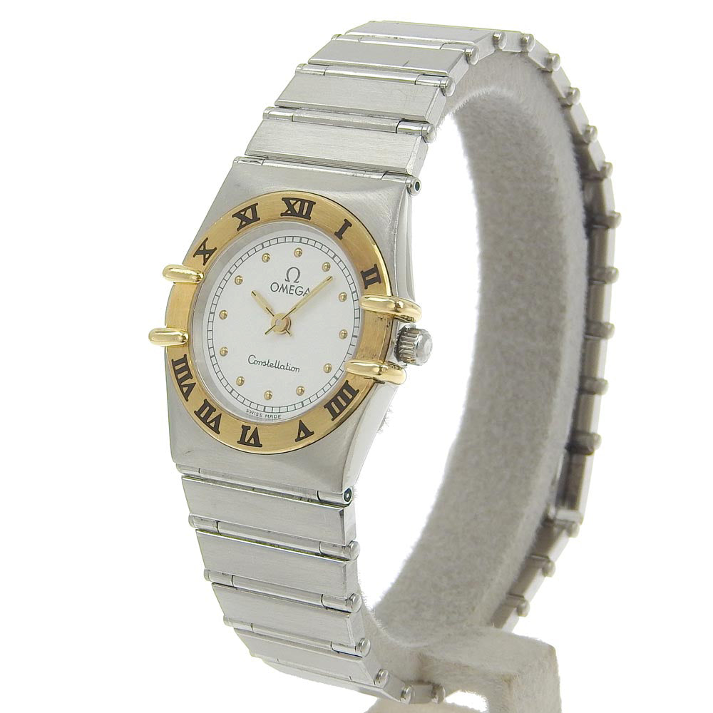 OMEGA Watches Quartz Stainless Steel Silver Constellation Mini White dial Women Used Authentic