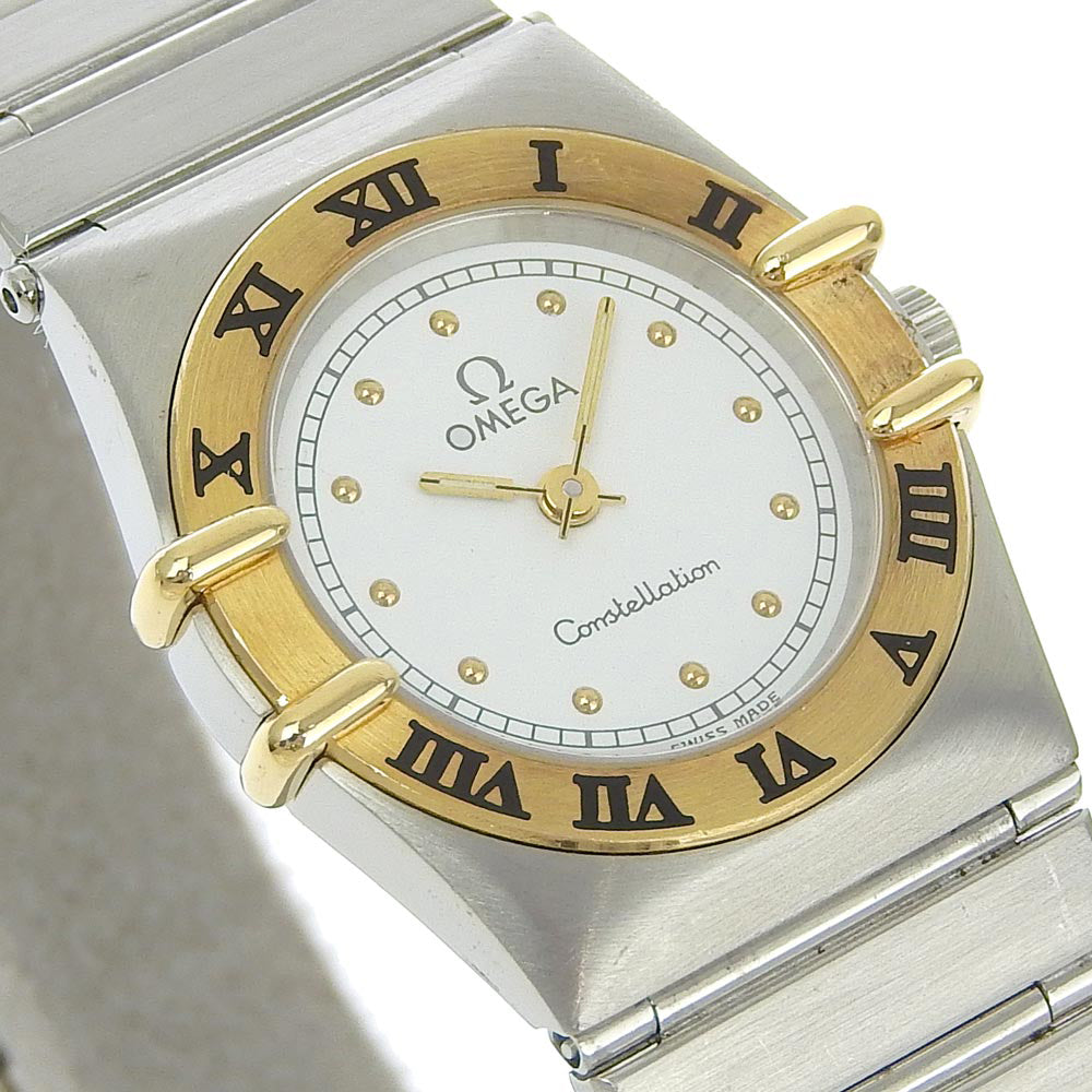OMEGA Watches Quartz Stainless Steel Silver Constellation Mini White dial Women Used Authentic
