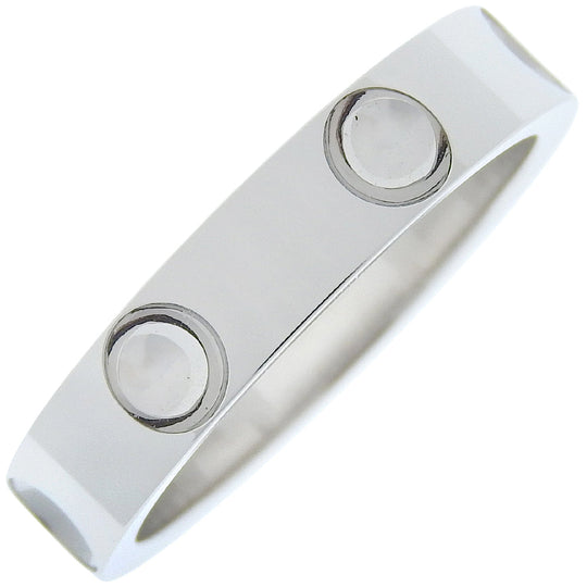 LOUIS VUITTON Ring K18 white gold Silver Petite Berg en Preinte mens 63 Used Authentic
