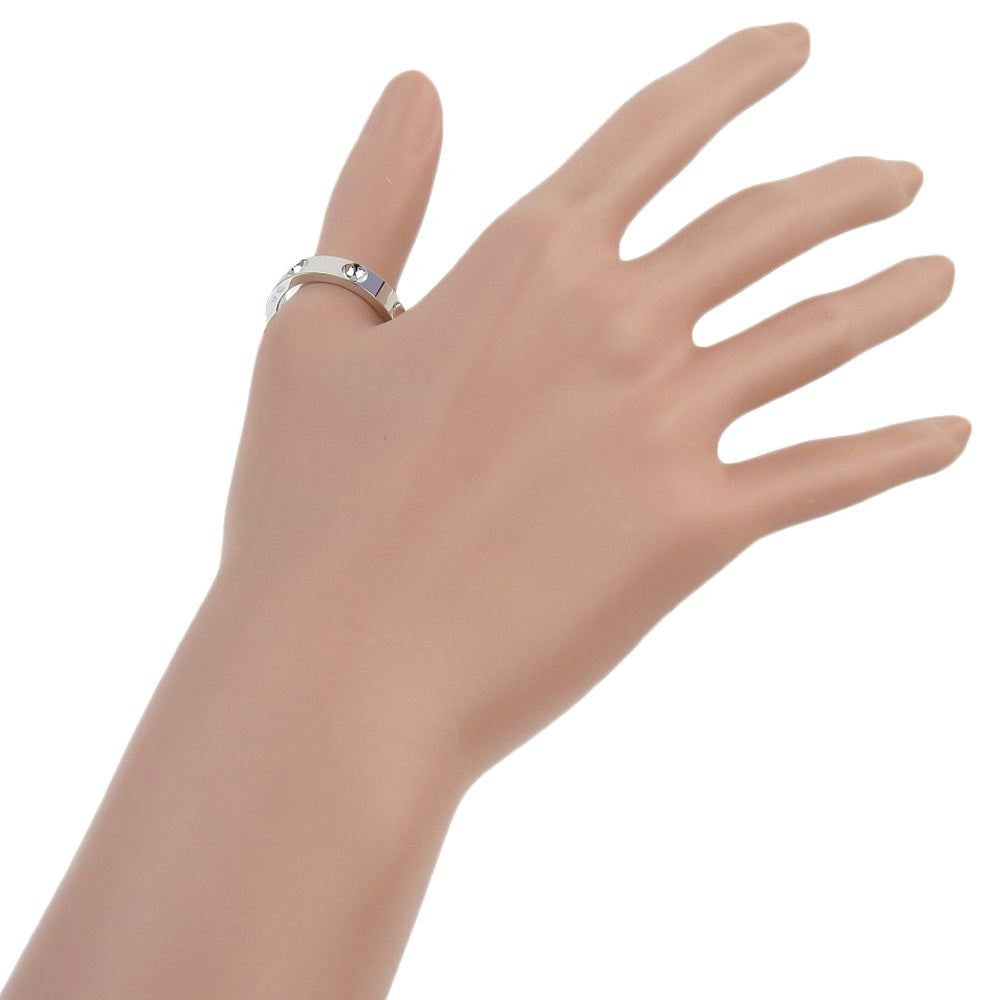 LOUIS VUITTON Ring K18 white gold Silver Petite Berg en Preinte mens 63 Used Authentic