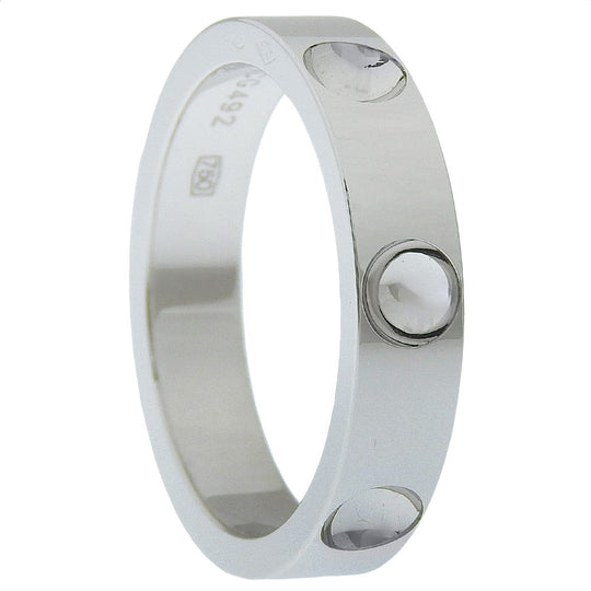 LOUIS VUITTON Ring K18 white gold Silver Petite Berg en Preinte mens 63 Used Authentic
