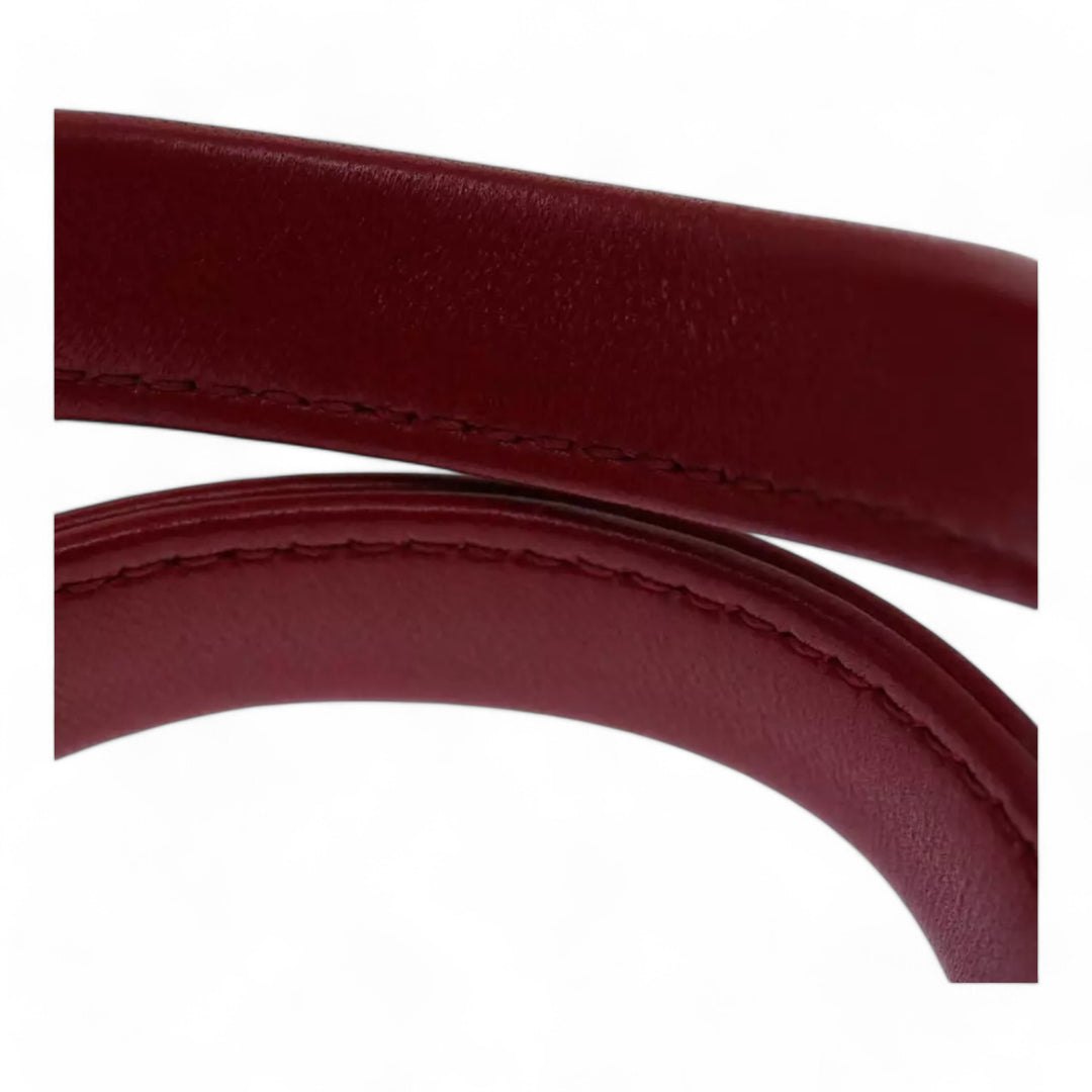 Miu Miu Matelasse Leather Handbag 5BA277 Red Women's