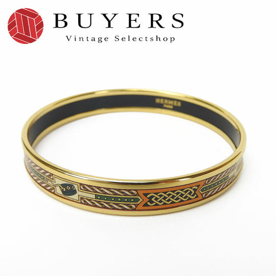 HERMES Bangle Gold Plated gold Enamel Gold Plated