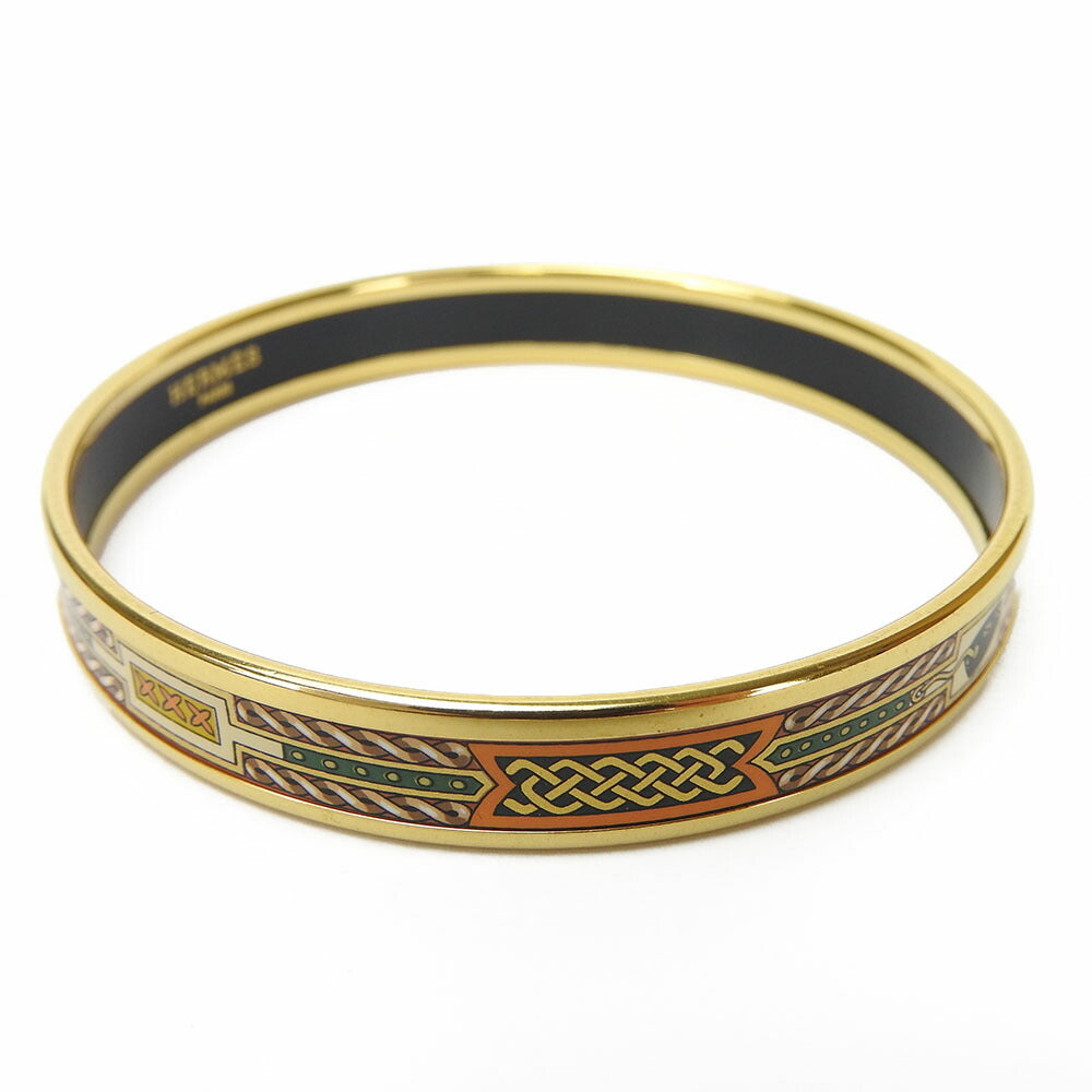 HERMES Bangle Gold Plated gold Enamel Gold Plated