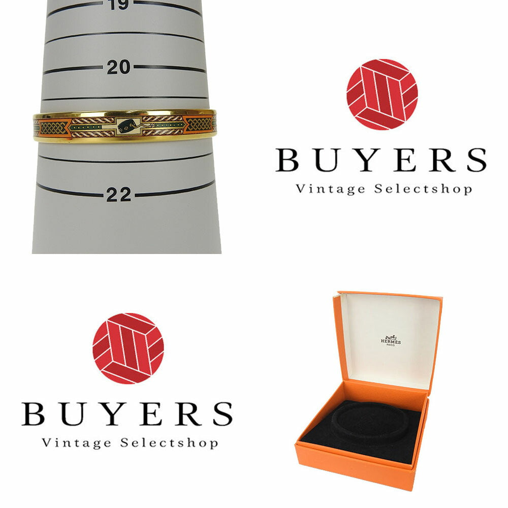 HERMES Bangle Gold Plated gold Enamel Gold Plated
