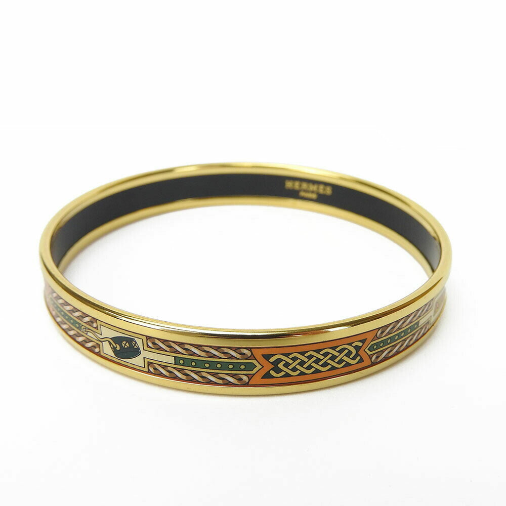 HERMES Bangle Gold Plated gold Enamel Gold Plated