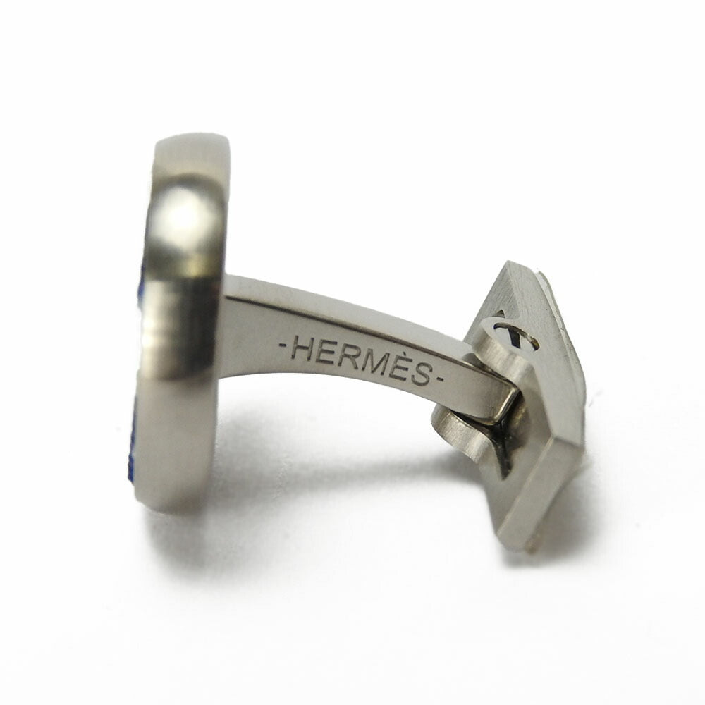 HERMES cuffs metal Silver