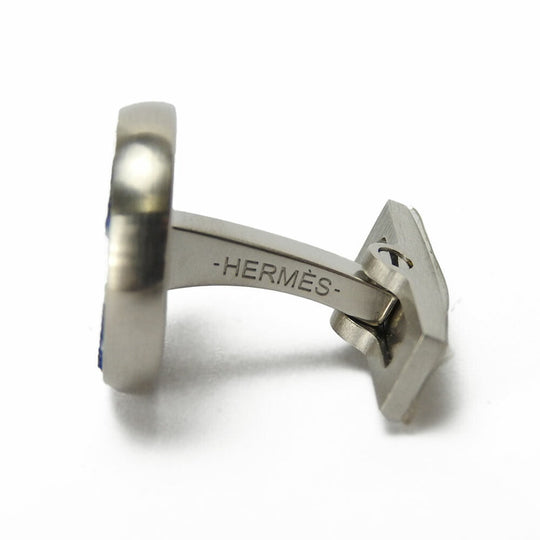 HERMES cuffs metal Silver