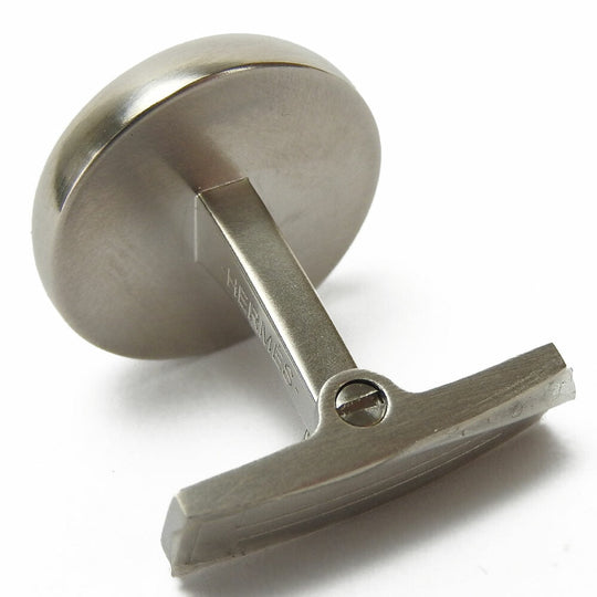 HERMES cuffs metal Silver