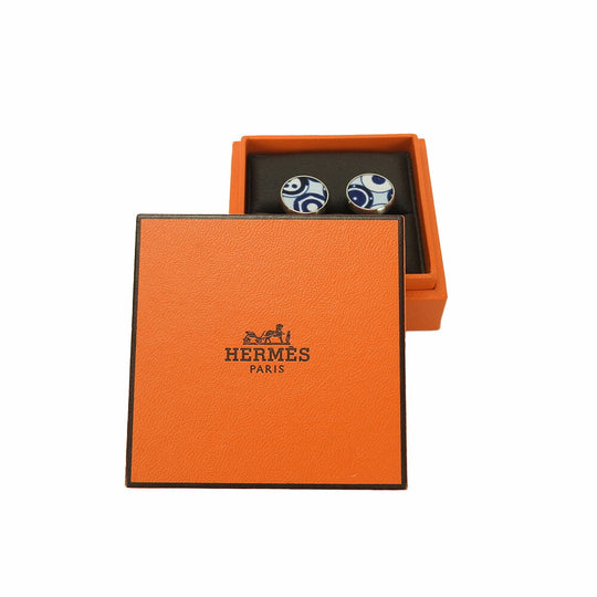 HERMES cuffs metal Silver