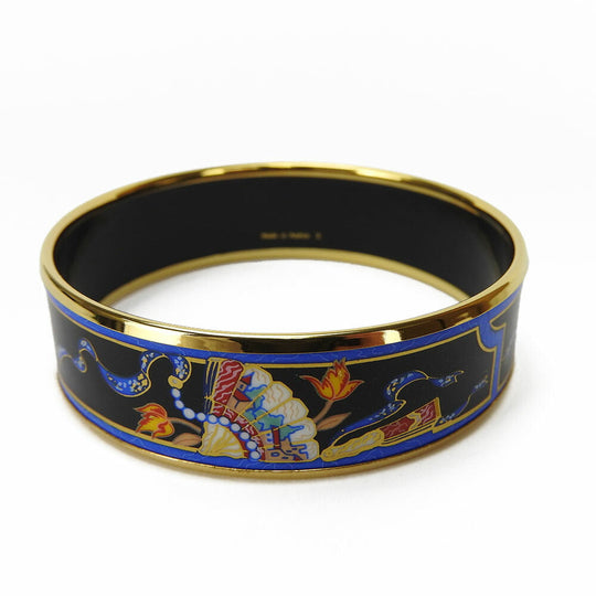 HERMES Bangle Gold Plated gold Enamel Gold Plated