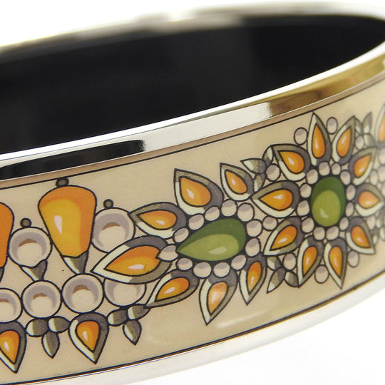 HERMES Bangle metal Silver Emilel GM