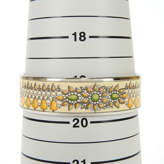 HERMES Bangle metal Silver Emilel GM