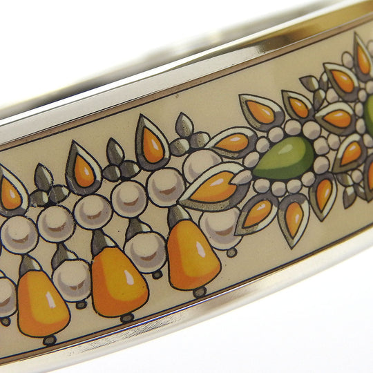 HERMES Bangle metal Silver Emilel GM