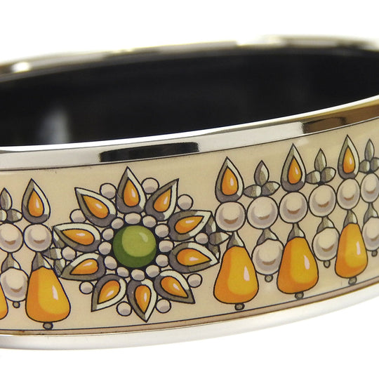 HERMES Bangle metal Silver Emilel GM