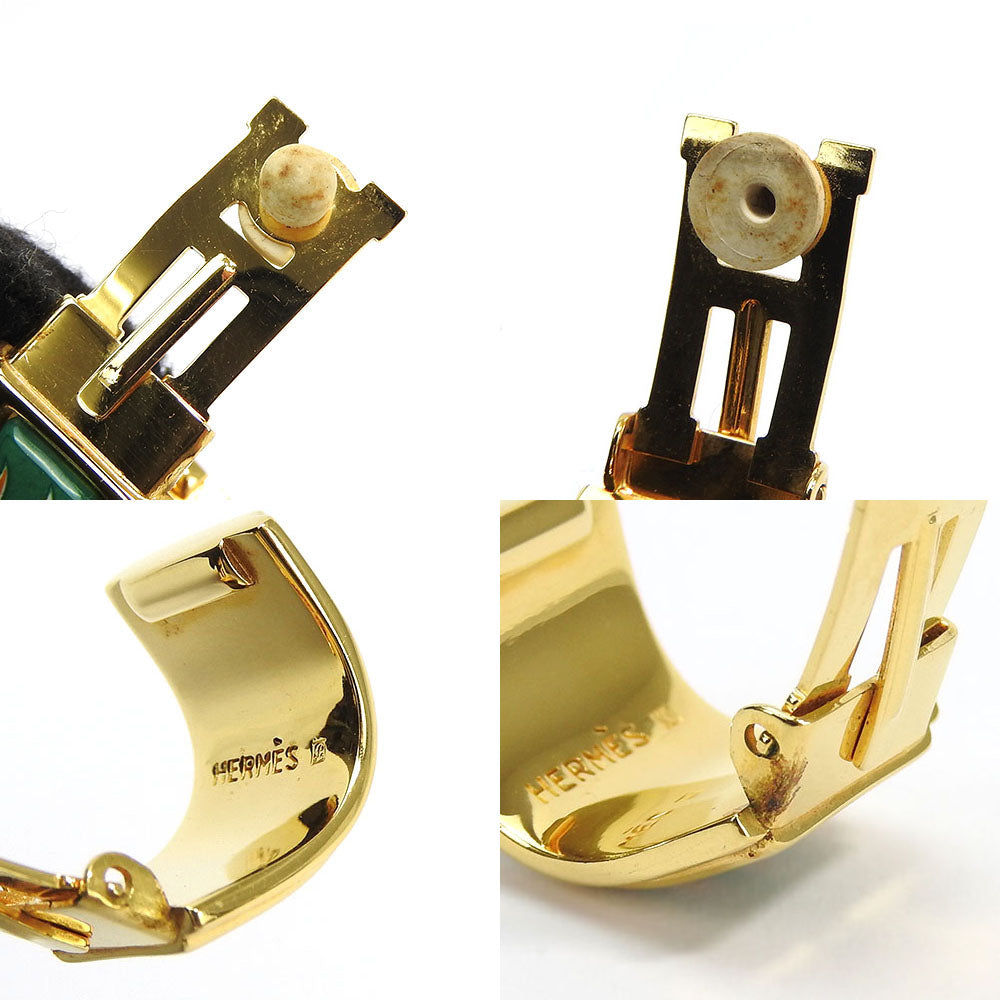 HERMES Earring metal gold Emile