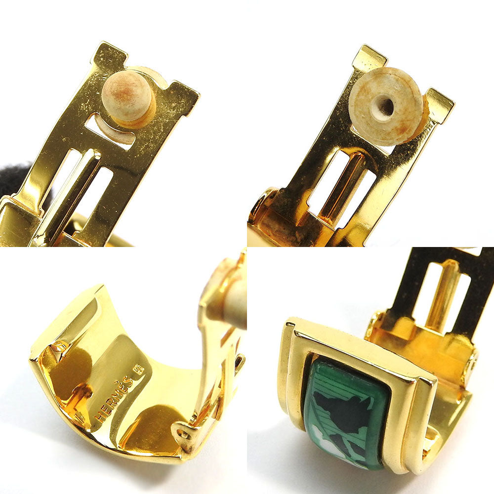 HERMES Earring metal gold Emile