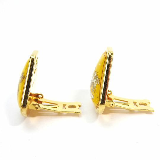 HERMES Earring metal gold Emile