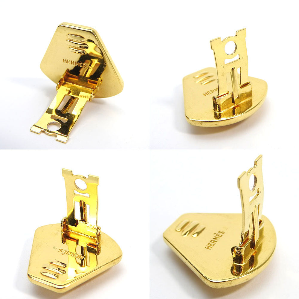 HERMES Earring metal gold Emile