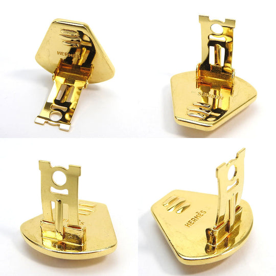 HERMES Earring metal gold Emile