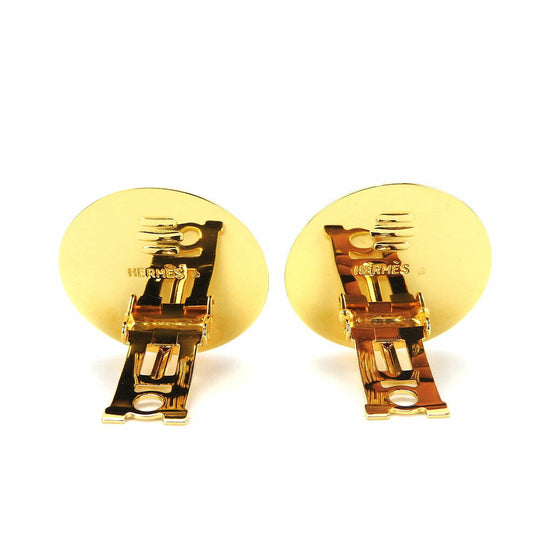 HERMES Earring metal gold Emile